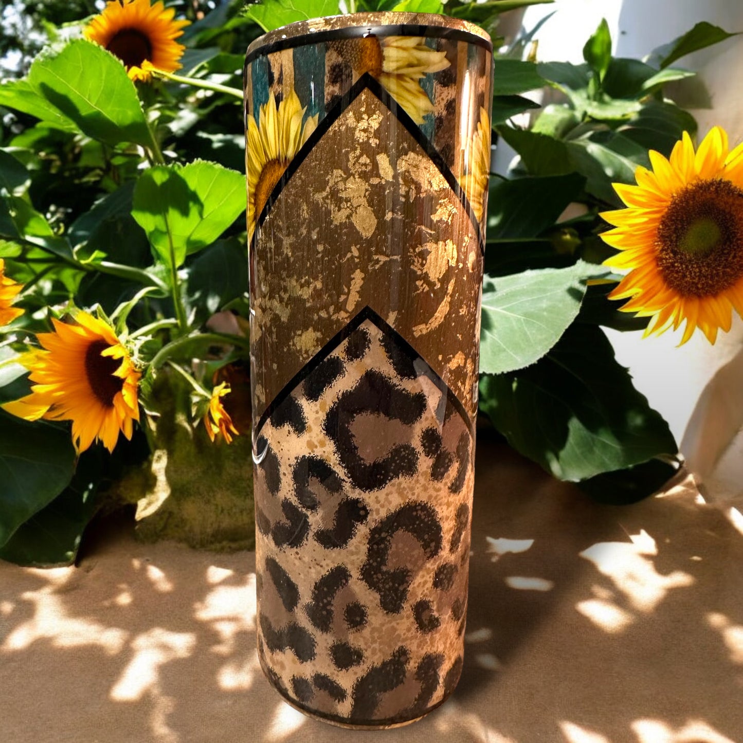 20oz sunflower and leopard